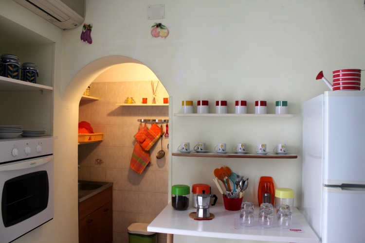 La cucina attrezzata in comune
